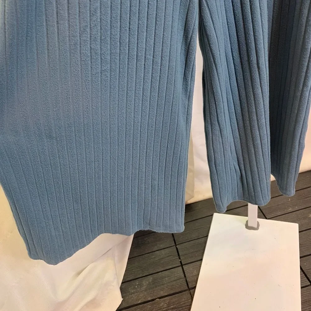 Gilly Hicks Blue Dreamworthy Soft Ribbed Jumpsuit Size Small